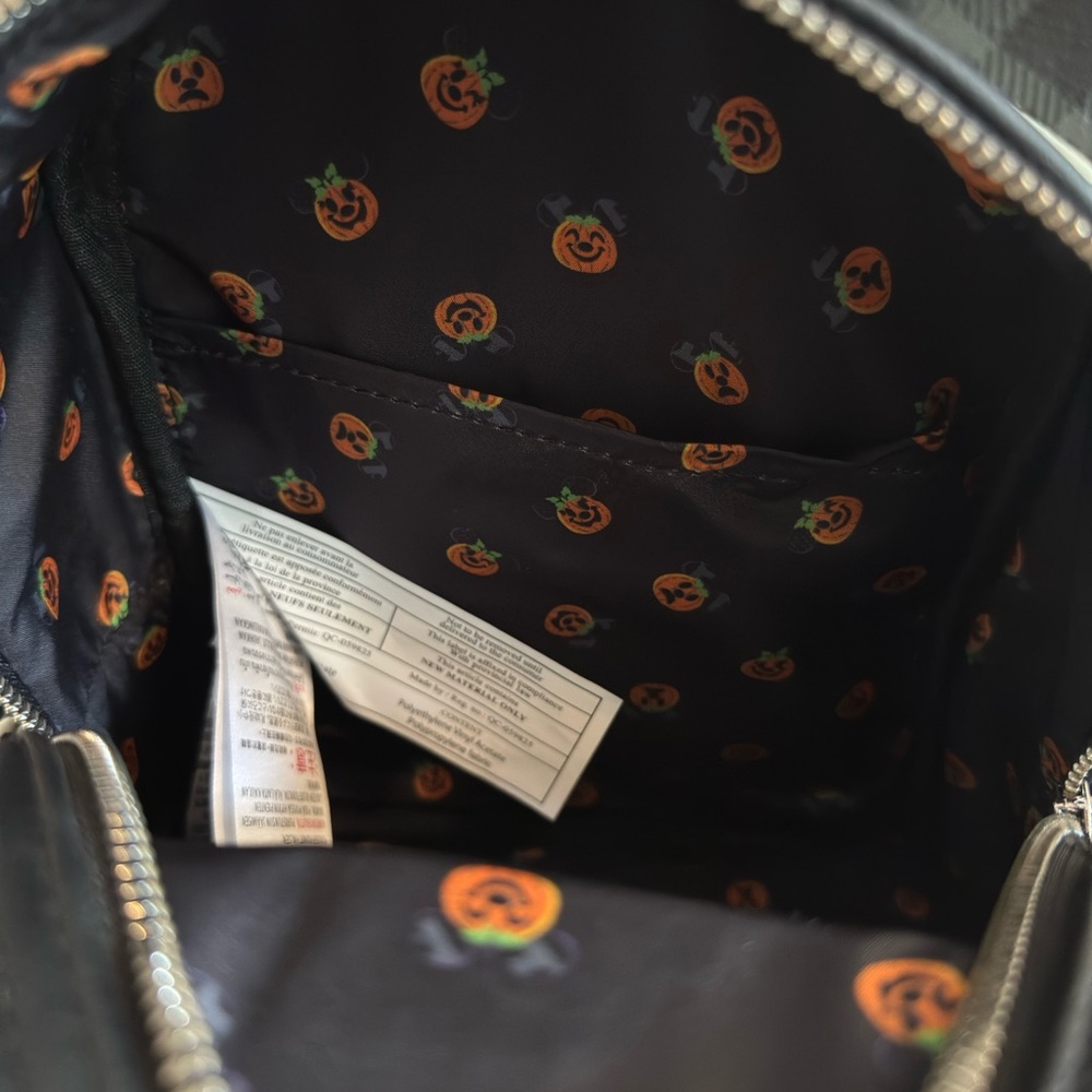 Loungefly Black and Orange Halloween Mini Bag - Picture 6 of 8